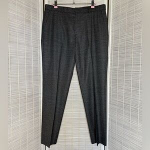 Hugo Boss Dress Pants Gray Wool Blend Zipper Fly Front Pockets Size 32x28.5